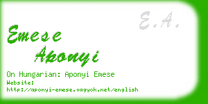 emese aponyi business card